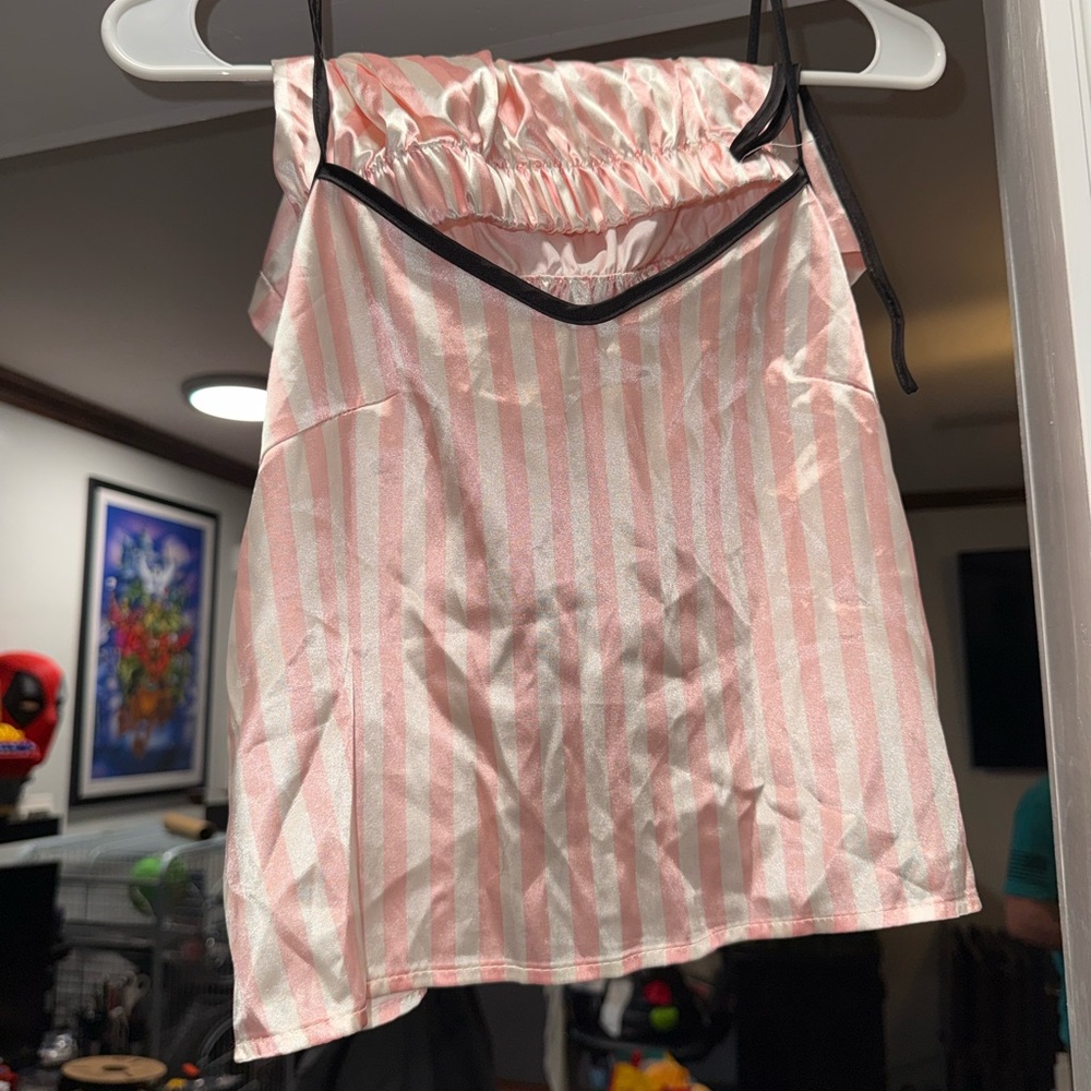 Striped Pink and White Women's pajamas